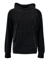 schwarzer Pullover mit einem Kapuze von Weekday
