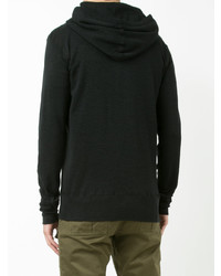 schwarzer Pullover mit einem Kapuze von Wings + Horns