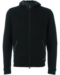 schwarzer Pullover mit einem Kapuze von Woolrich