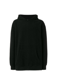 schwarzer Pullover mit einem Kapuze von Yang Li