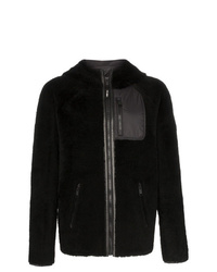 schwarzer Pullover mit einem Kapuze von Yves Salomon