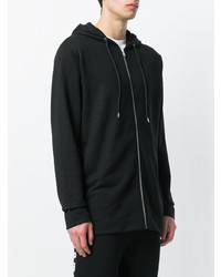 schwarzer Pullover mit einem Kapuze von McQ Alexander McQueen