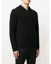 schwarzer Pullover mit einem Kapuze von Theory