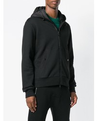 schwarzer Pullover mit einem Kapuze von Moncler