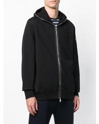 schwarzer Pullover mit einem Kapuze von Moncler