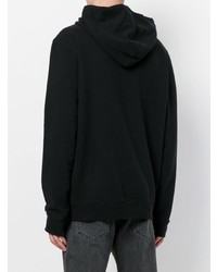 schwarzer Pullover mit einem Kapuze von Sunspel