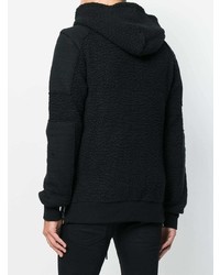schwarzer Pullover mit einem Kapuze von Balmain