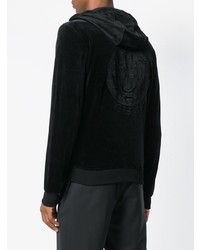 schwarzer Pullover mit einem Kapuze von Versace