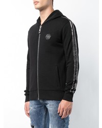 schwarzer Pullover mit einem Kapuze von Philipp Plein