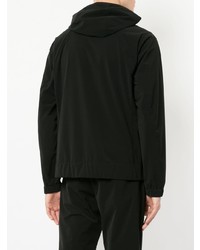 schwarzer Pullover mit einem Kapuze von Attachment