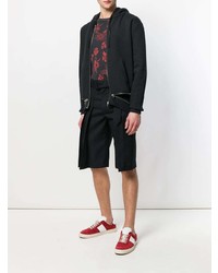 schwarzer Pullover mit einem Kapuze von Saint Laurent