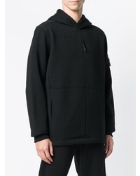 schwarzer Pullover mit einem Kapuze von Stone Island