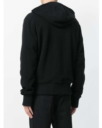 schwarzer Pullover mit einem Kapuze von Ann Demeulemeester