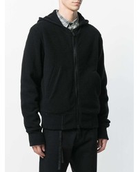 schwarzer Pullover mit einem Kapuze von Ann Demeulemeester