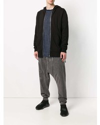 schwarzer Pullover mit einem Kapuze von Lost & Found Rooms