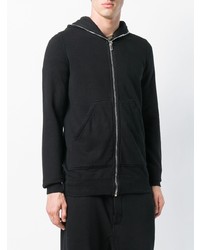 schwarzer Pullover mit einem Kapuze von Rick Owens DRKSHDW