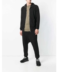 schwarzer Pullover mit einem Kapuze von Rick Owens DRKSHDW