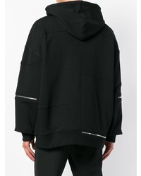 schwarzer Pullover mit einem Kapuze von Alexander McQueen