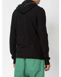 schwarzer Pullover mit einem Kapuze von Rick Owens DRKSHDW