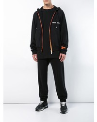 schwarzer Pullover mit einem Kapuze von Heron Preston