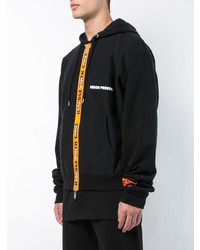 schwarzer Pullover mit einem Kapuze von Heron Preston