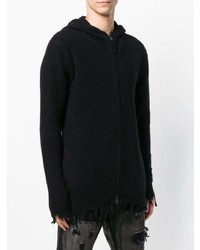 schwarzer Pullover mit einem Kapuze von Overcome