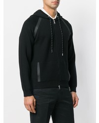 schwarzer Pullover mit einem Kapuze von Moncler