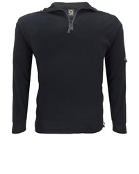 schwarzer Pullover mit einem Reißverschluss am Kragen von aero