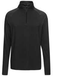 schwarzer Pullover mit einem Reißverschluss am Kragen von AUTHENTIC LE JOGGER