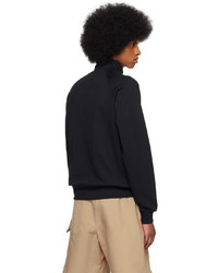 schwarzer Pullover mit einem Reißverschluss am Kragen von JW Anderson