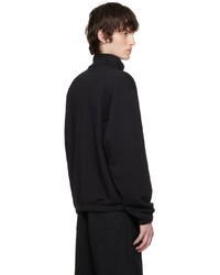 schwarzer Pullover mit einem Reißverschluss am Kragen von Serapis