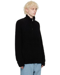 schwarzer Pullover mit einem Reißverschluss am Kragen von Études
