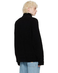 schwarzer Pullover mit einem Reißverschluss am Kragen von Études