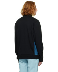 schwarzer Pullover mit einem Reißverschluss am Kragen von Ps By Paul Smith
