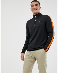 schwarzer Pullover mit einem Reißverschluss am Kragen von Calvin Klein Golf