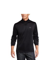 schwarzer Pullover mit einem Reißverschluss am Kragen von Caterpillar