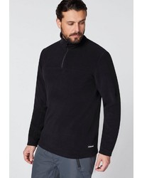 schwarzer Pullover mit einem Reißverschluss am Kragen von Chiemsee