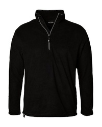 schwarzer Pullover mit einem Reißverschluss am Kragen von CODE-ZERO