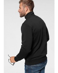 schwarzer Pullover mit einem Reißverschluss am Kragen von Converse