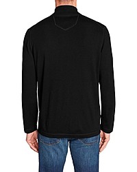 schwarzer Pullover mit einem Reißverschluss am Kragen von Eddie Bauer