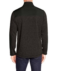 schwarzer Pullover mit einem Reißverschluss am Kragen von Eddie Bauer