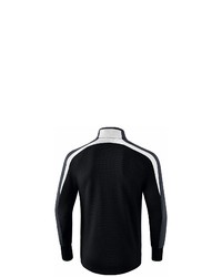 schwarzer Pullover mit einem Reißverschluss am Kragen von erima
