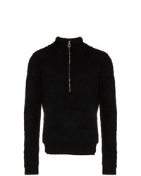 schwarzer Pullover mit einem Reißverschluss am Kragen von Helen Lawrence