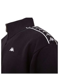 schwarzer Pullover mit einem Reißverschluss am Kragen von Kappa