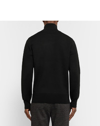 schwarzer Pullover mit einem Reißverschluss am Kragen von Sandro