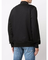 schwarzer Pullover mit einem Reißverschluss am Kragen von Calvin Klein Jeans