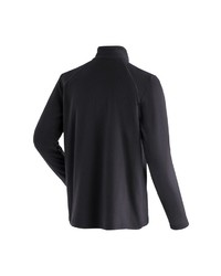 schwarzer Pullover mit einem Reißverschluss am Kragen von maier sports