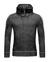 schwarzer Pullover mit einem Reißverschluss am Kragen von Redbridge