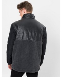 schwarzer Pullover mit einem Reißverschluss am Kragen von REVIEW