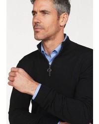 schwarzer Pullover mit einem Reißverschluss am Kragen von Roy Robson